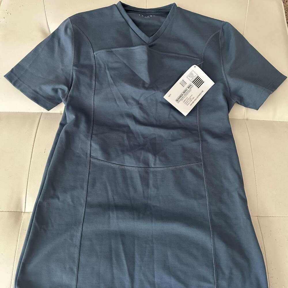 Men’s Lalabu Blue Short Sleeve Dad Shirt Large